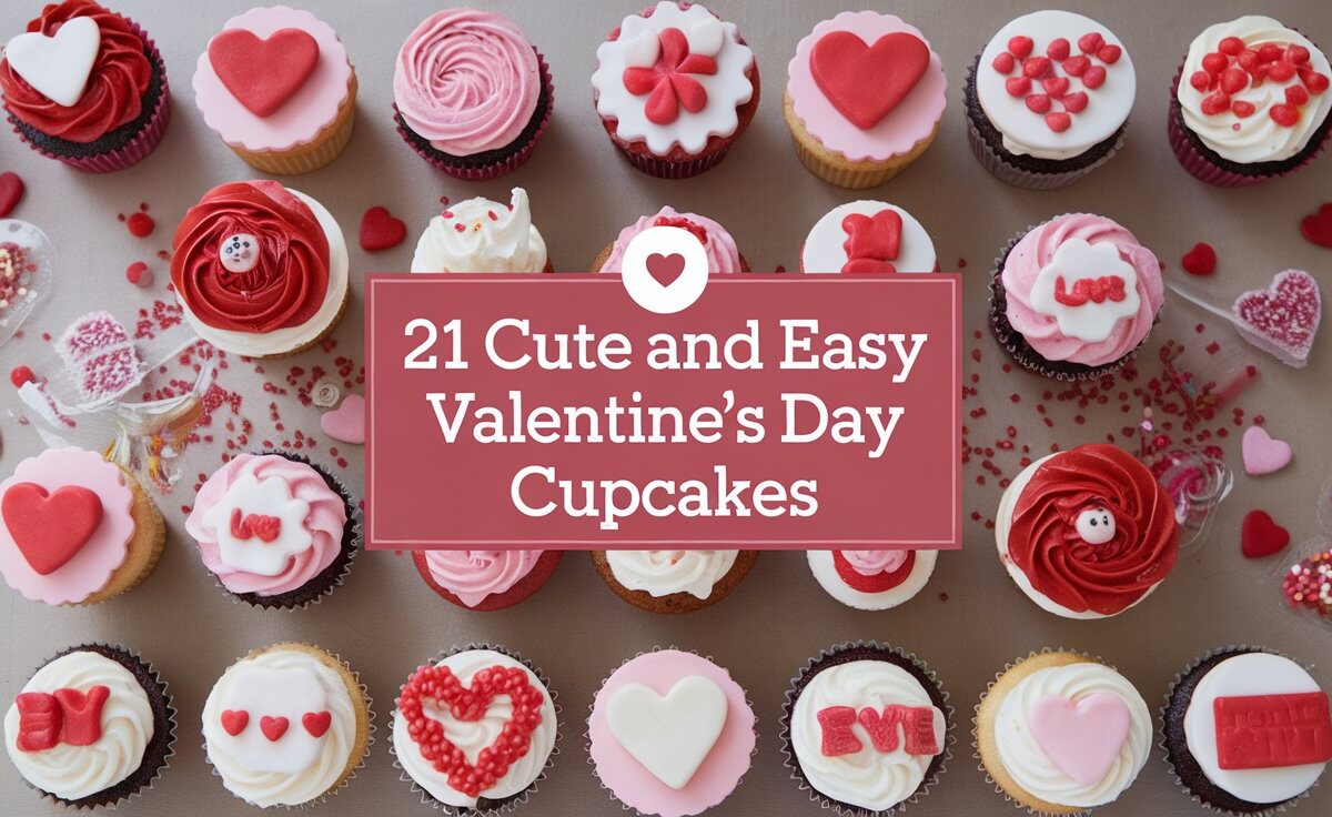 21 Cute and Easy Valentine’s Day Cupcakes