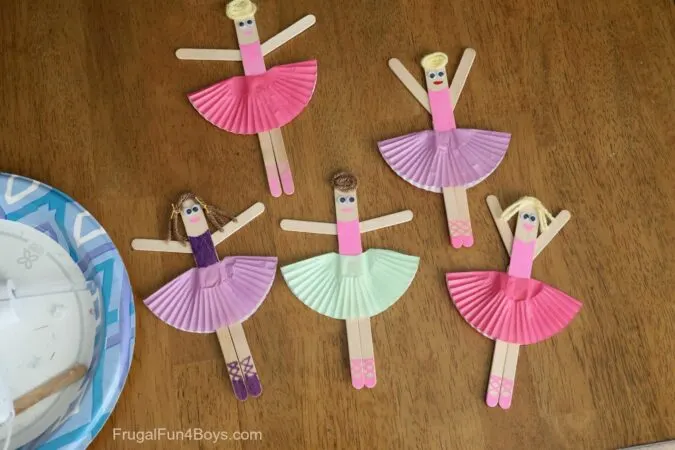 Craft Stick Ballerina Figure