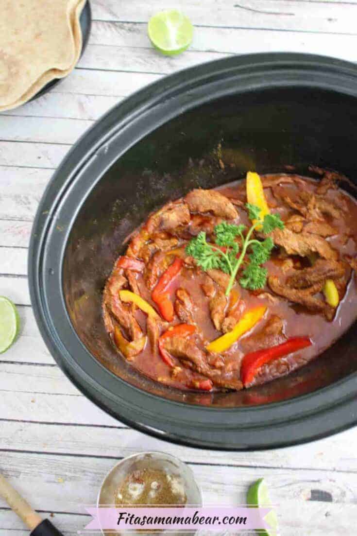 Slow cooker steak fajitas 2