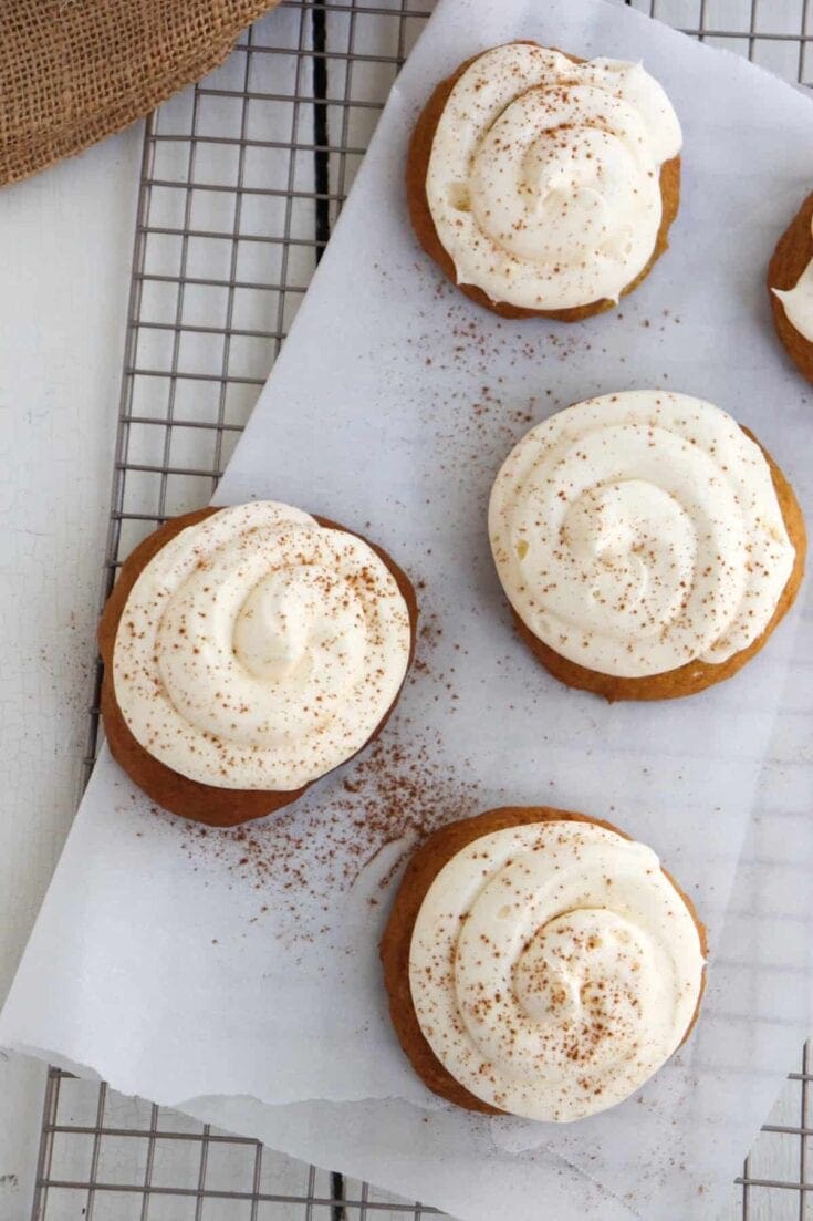 pumpkin cookies cream cheese frosting