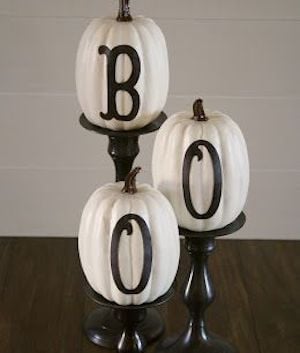 Boo Pumpkin Candlesticks