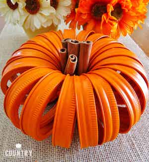 Mason Jar Lid Pumpkin