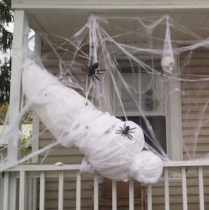 Life-Sized Spider Victim Scary halloween decoration