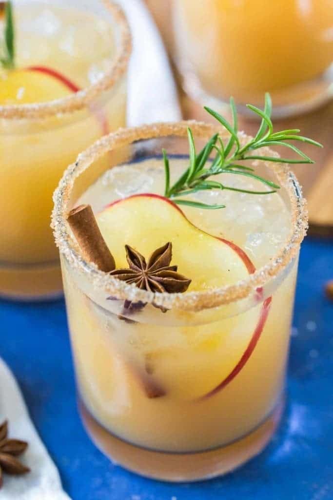 apple cider margaritas close up photo