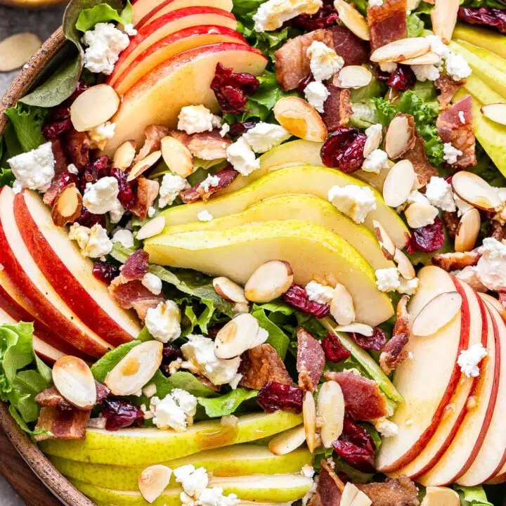 autumn apple pear salad photograph