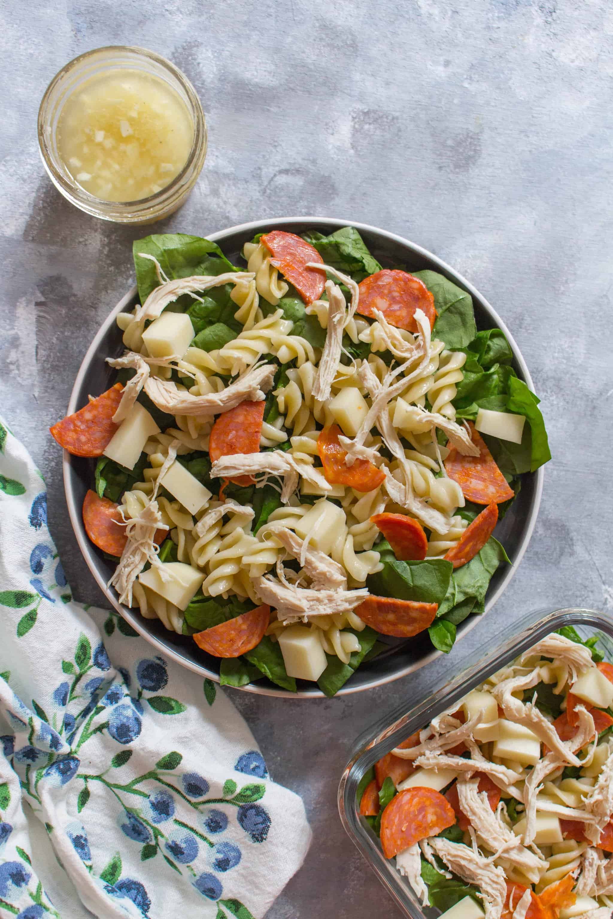 chicken pepperoni pasta salad