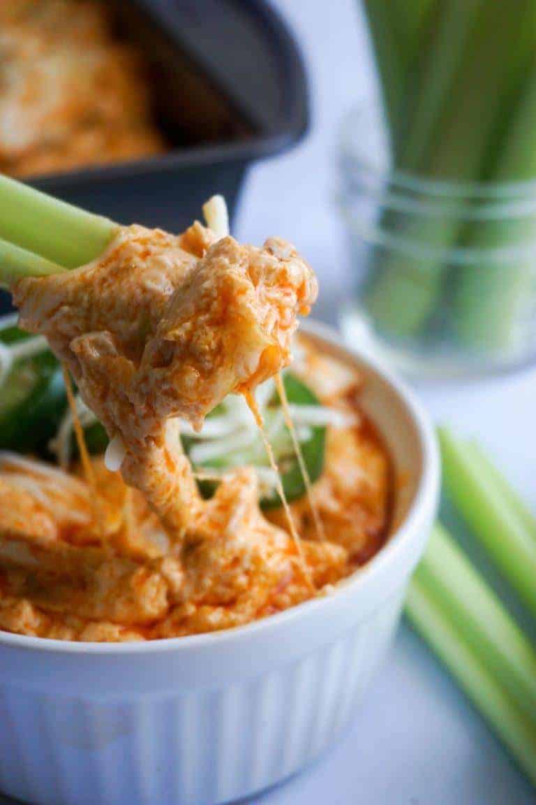 easy buffalo chicken dip melty