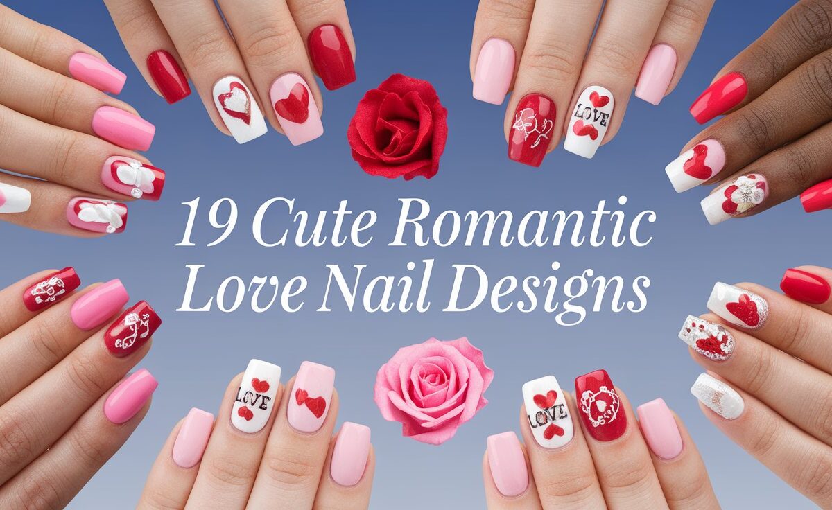 19 Cute Romantic Love Nail Designs