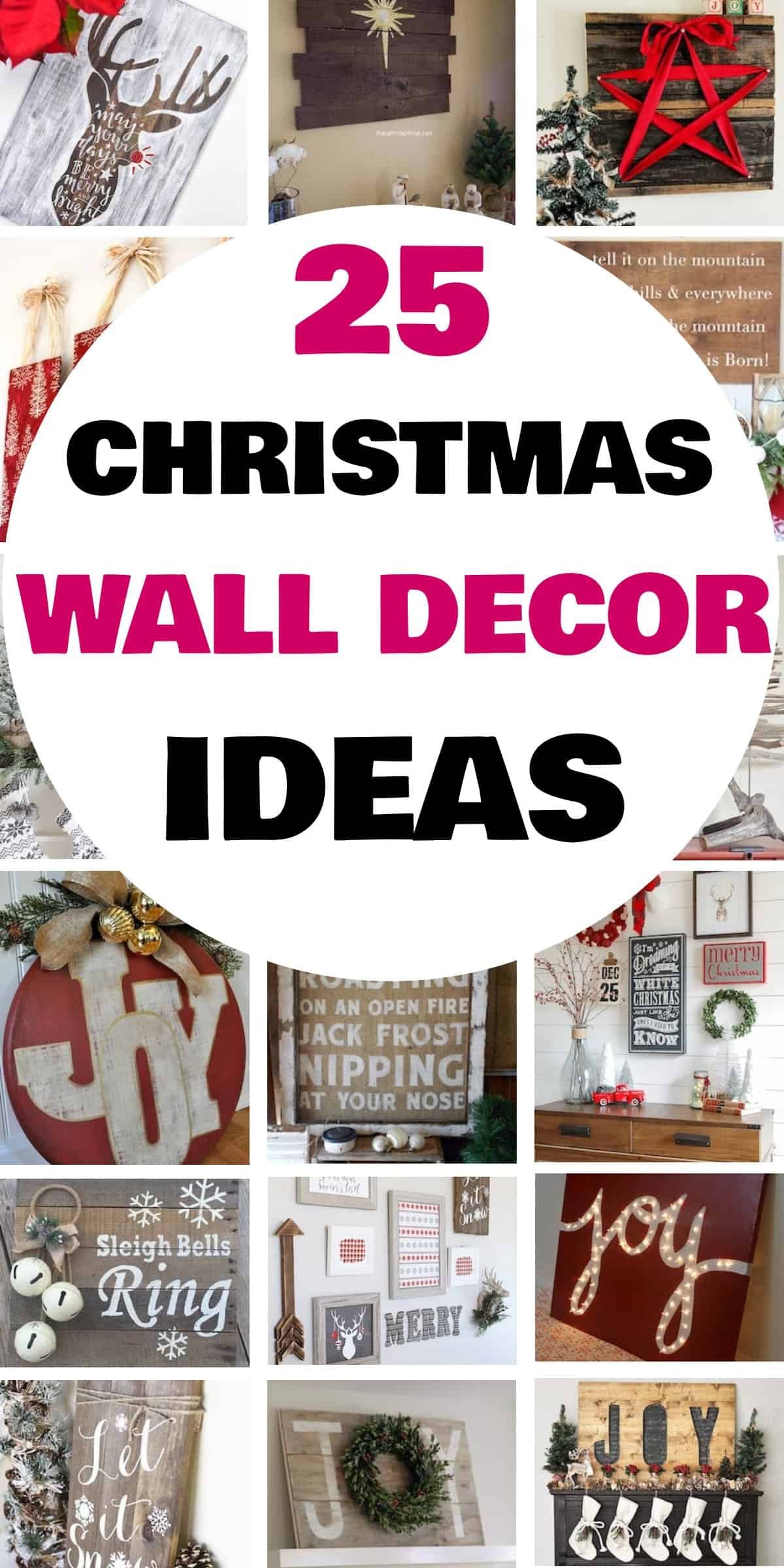 25 DIY Christmas Wall Decor Ideas