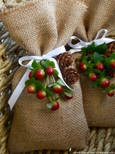 Burlap Christmas Treat bag