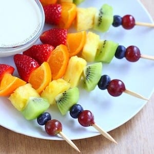 1 rainbow fruit kabobs