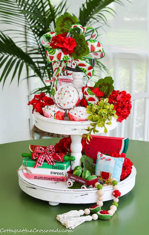 1 watermelon tiered tray