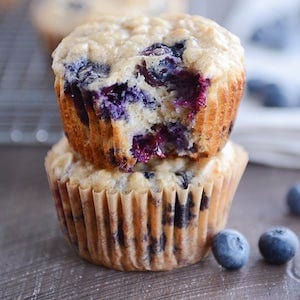 1 yogurt blueberry muffins1