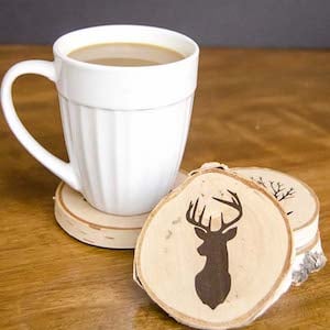 diy painted wood slice coasters 01