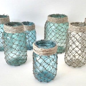 netting wrapped jars