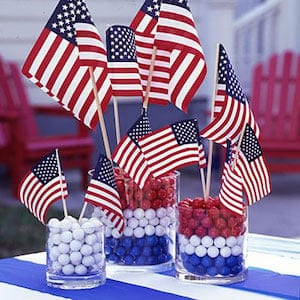 red white and blue diy centerpiece1