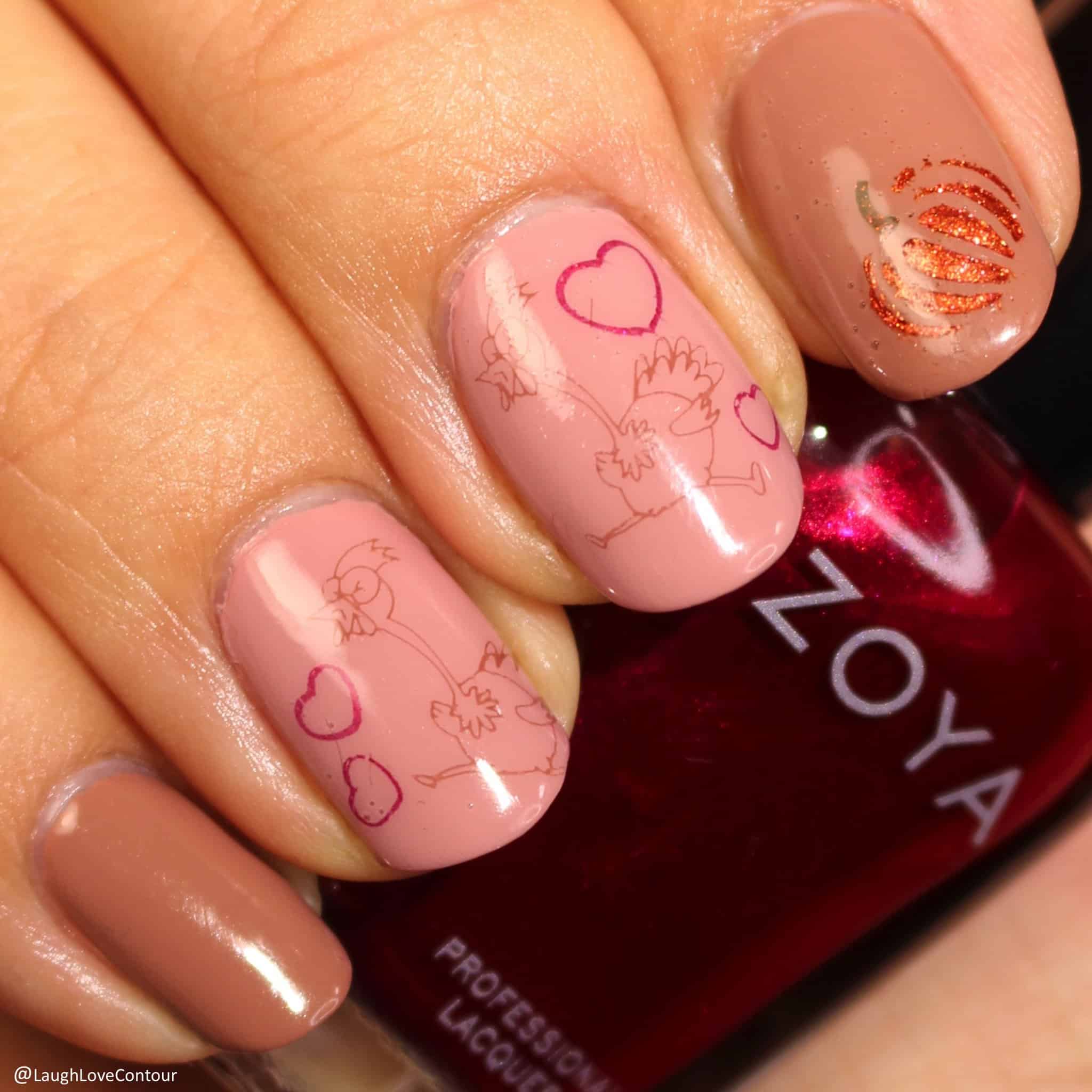 Turkey Trot and Thanksgiving Nail Art with Zoya Sensual | Laugh, Love,  Contour - Turkey Day Themed Nail Art